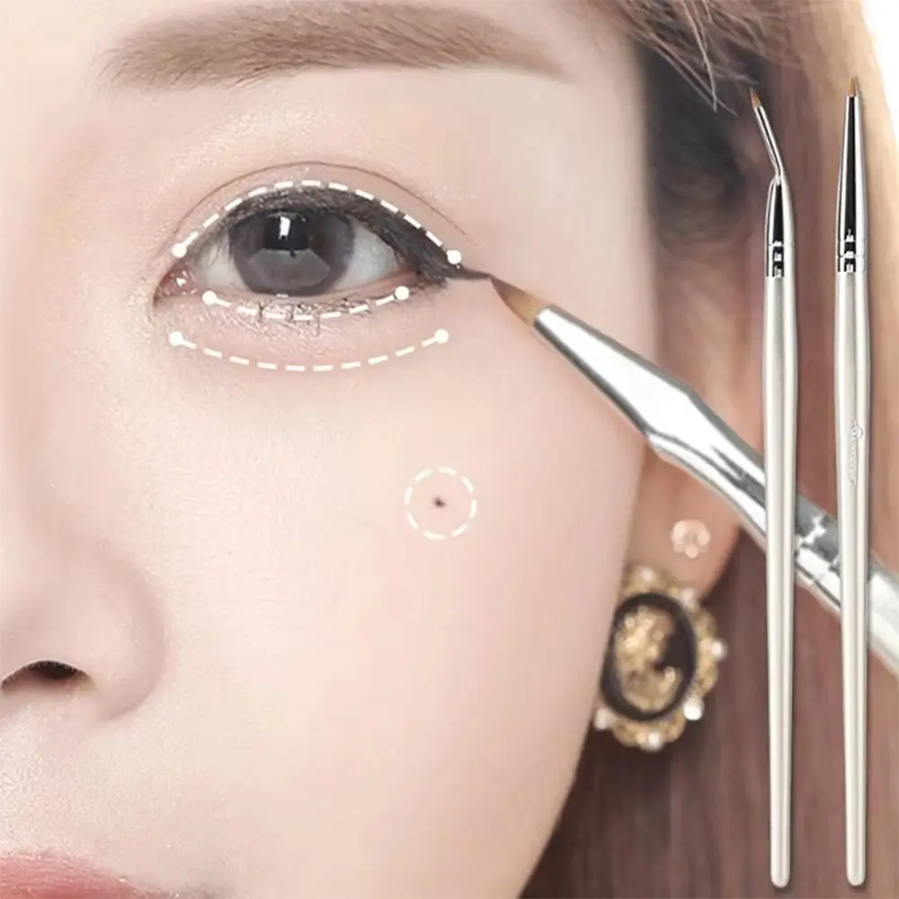 Precise Application Bent Liner Makeup Brushes Angled Design Cosmetic Brush Angled Eyeliner Brush Makeup Tool