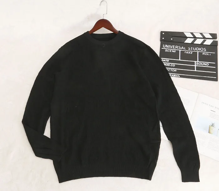 

Новый вязаный круглый свитер большого размера Thiened для мужчин, осень-зима, свободный крой, удобный хлопковый свитер Faion Urban Sle