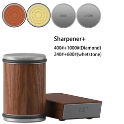 Rollende Messenslijper Magnetische Messenhouder Diamant Slijpsteen Met 15and20 Graden Hoekovergang Keukenaccessoire Set