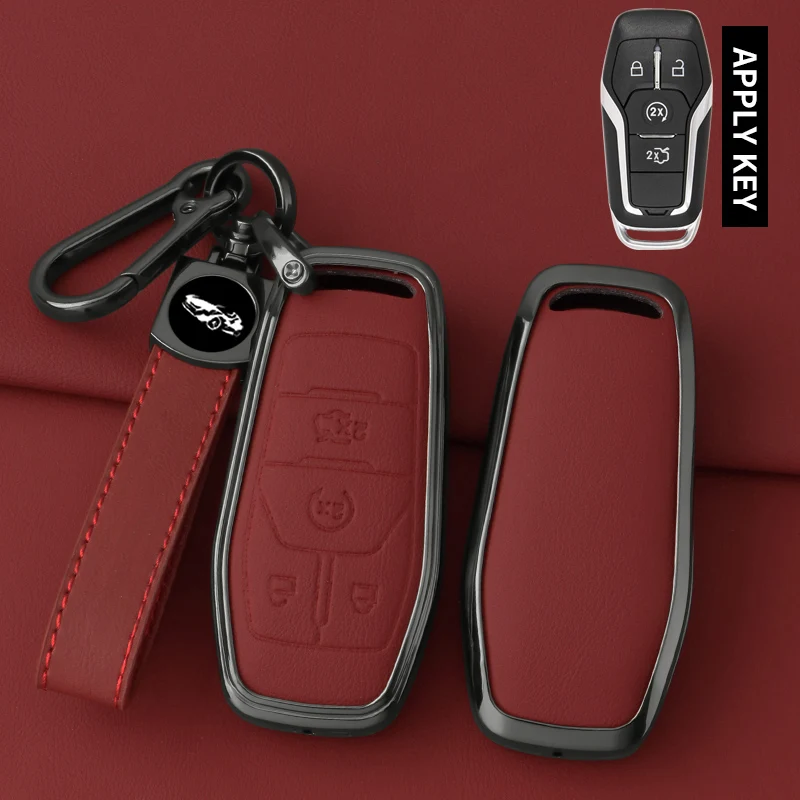 

Zinc alloy car key case, suitable for Ford Fusion Mondeo Mustang F-150 Explorer Edge 2015 2016 2017 2018 car key accessories