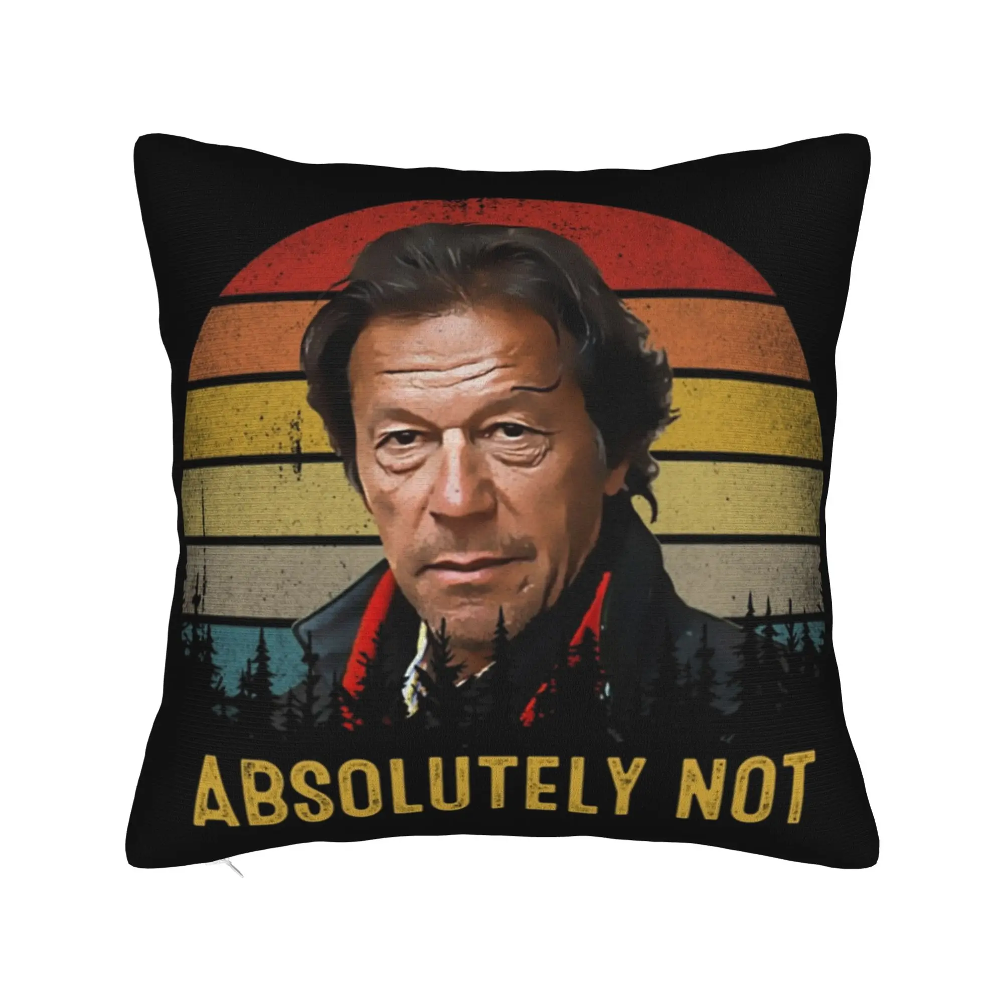 Imran Khan Absolutely Not Pti Pakistan Prime Minister Pillow Case Pillow Cover Comfy Pillowcases For Office Car Home Decor