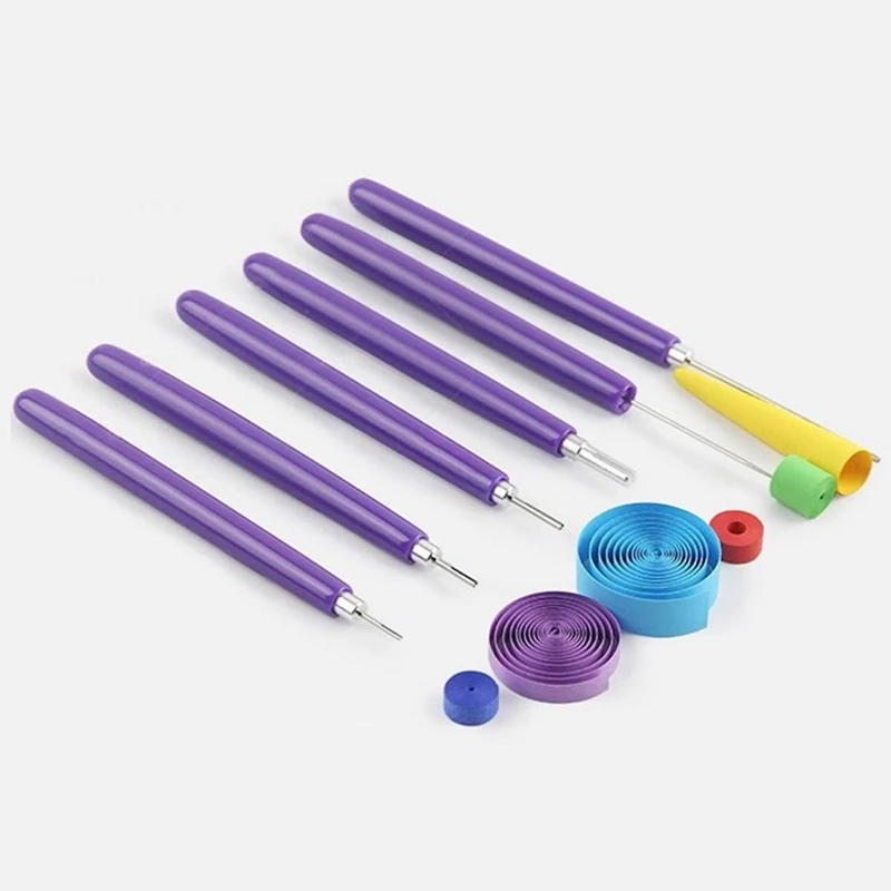 6 Pcs Paper Quilling Tools Slotted Kit Stainless Steel Paper Quilling Pin Tool DIY Paper Card Making Project Tool-AT81