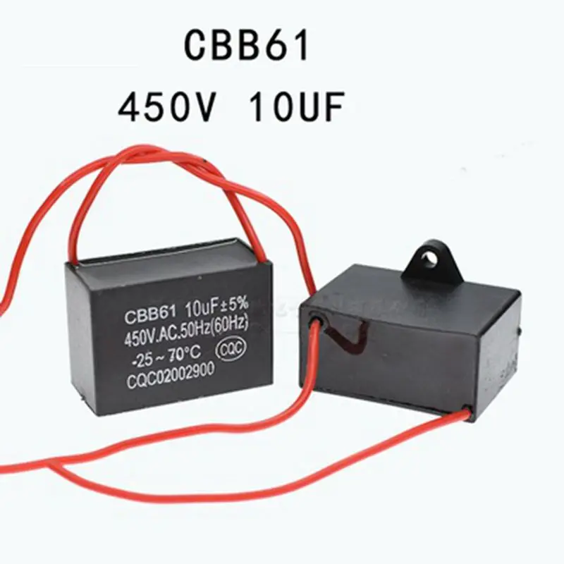 1pc 450v 10uf 10mf Cbb61 Motor Start Run Fan Capacitor