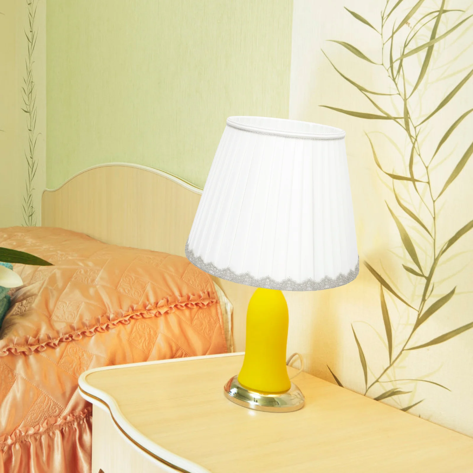 

Lampshade Table Lamp Cloth Barrel Small Fabric Desk Ch Vintage Home Bedroom Lighting Drum Floor Wall Replacement