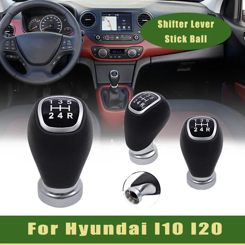 Car Accessories 5/6 Speed Gear Shift Knob Shifter Lever Stick Ball For Hyundai I10 I20 Car Interior Replacement Interior