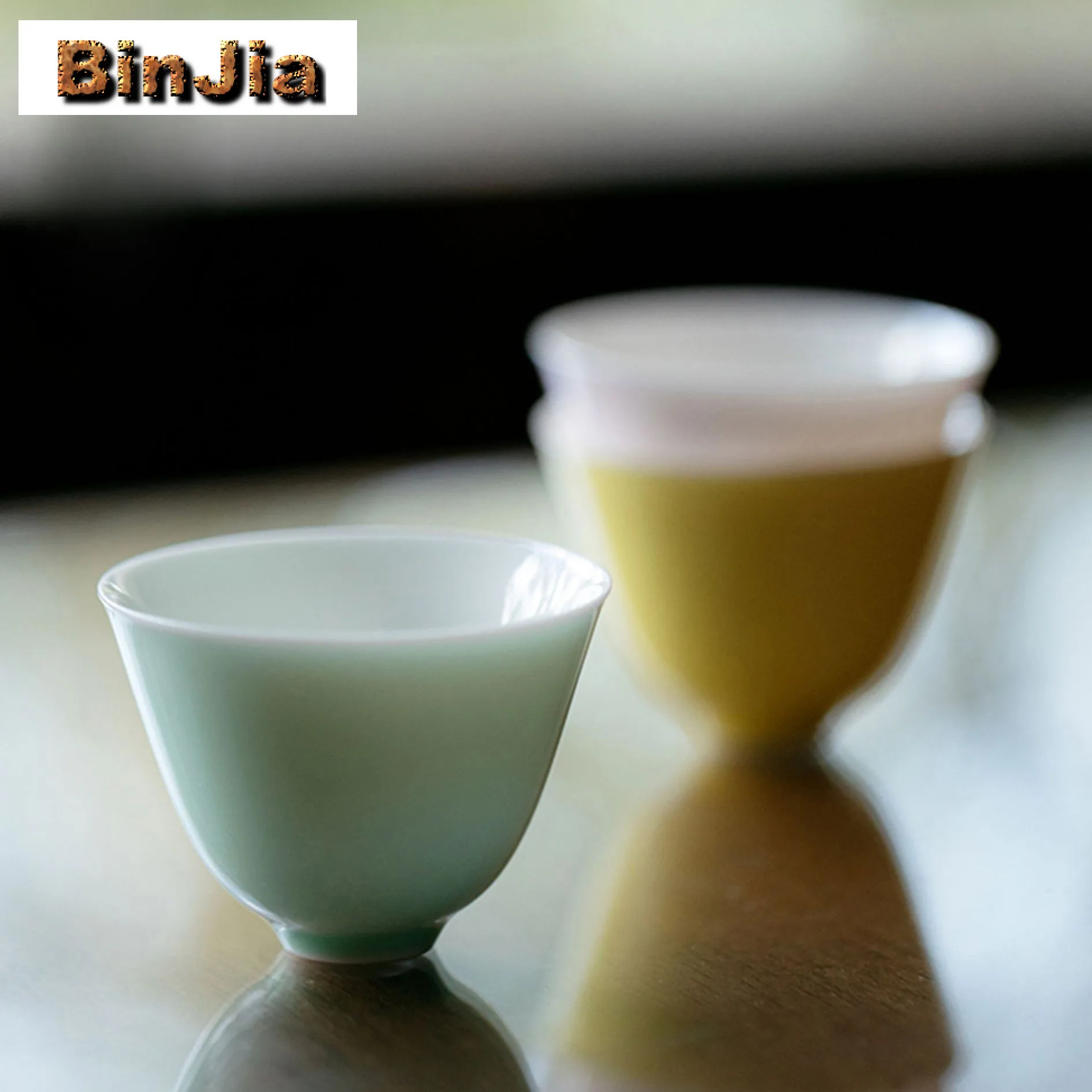 2pc/lot Monochrome Glaze Teacup Aesthetic Tea Bowl Sample Tea Cup Tea-tasting Fragrance Cup Chazhan Master Cups Drinkware 48ml