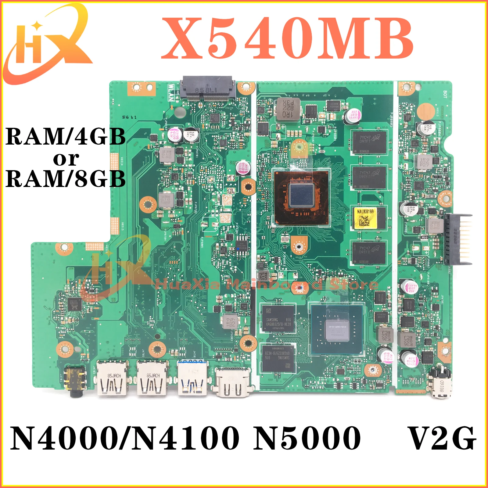 

X540M Mainboard For ASUS X540MB A540MB F540MB R540MB Laptop Motherboard N4000/N4100 N5000 GPU-V2G RAM-4GB/8GB