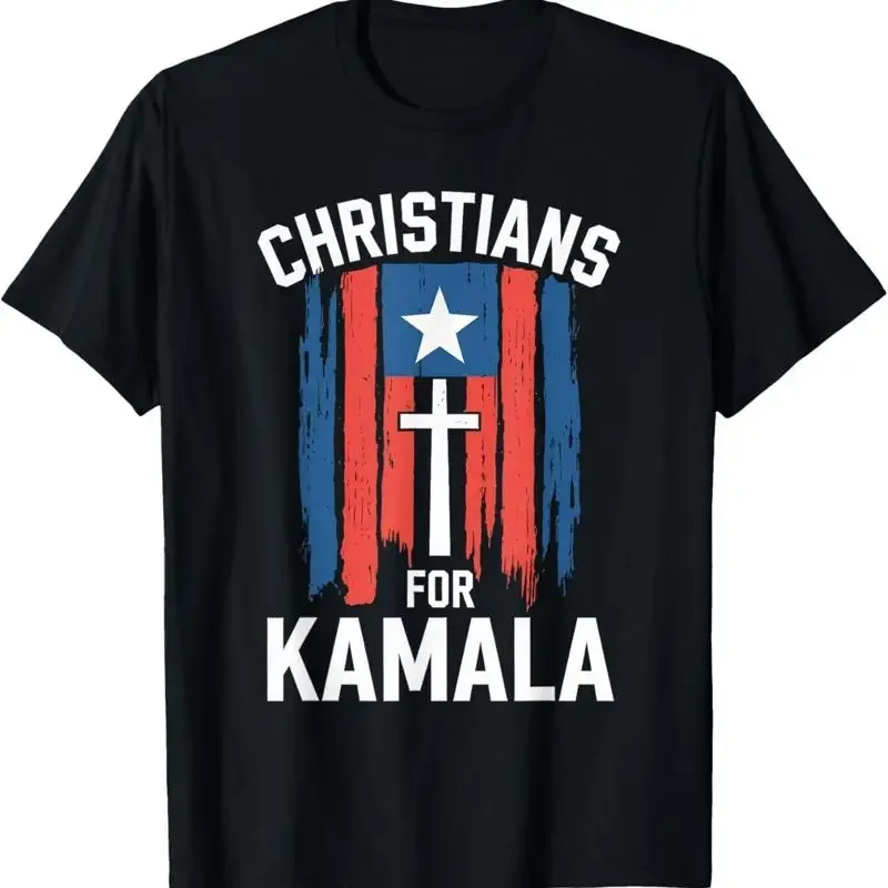 Christians For Kamala Patriotisches amerikanisches Harris-T-Shirt