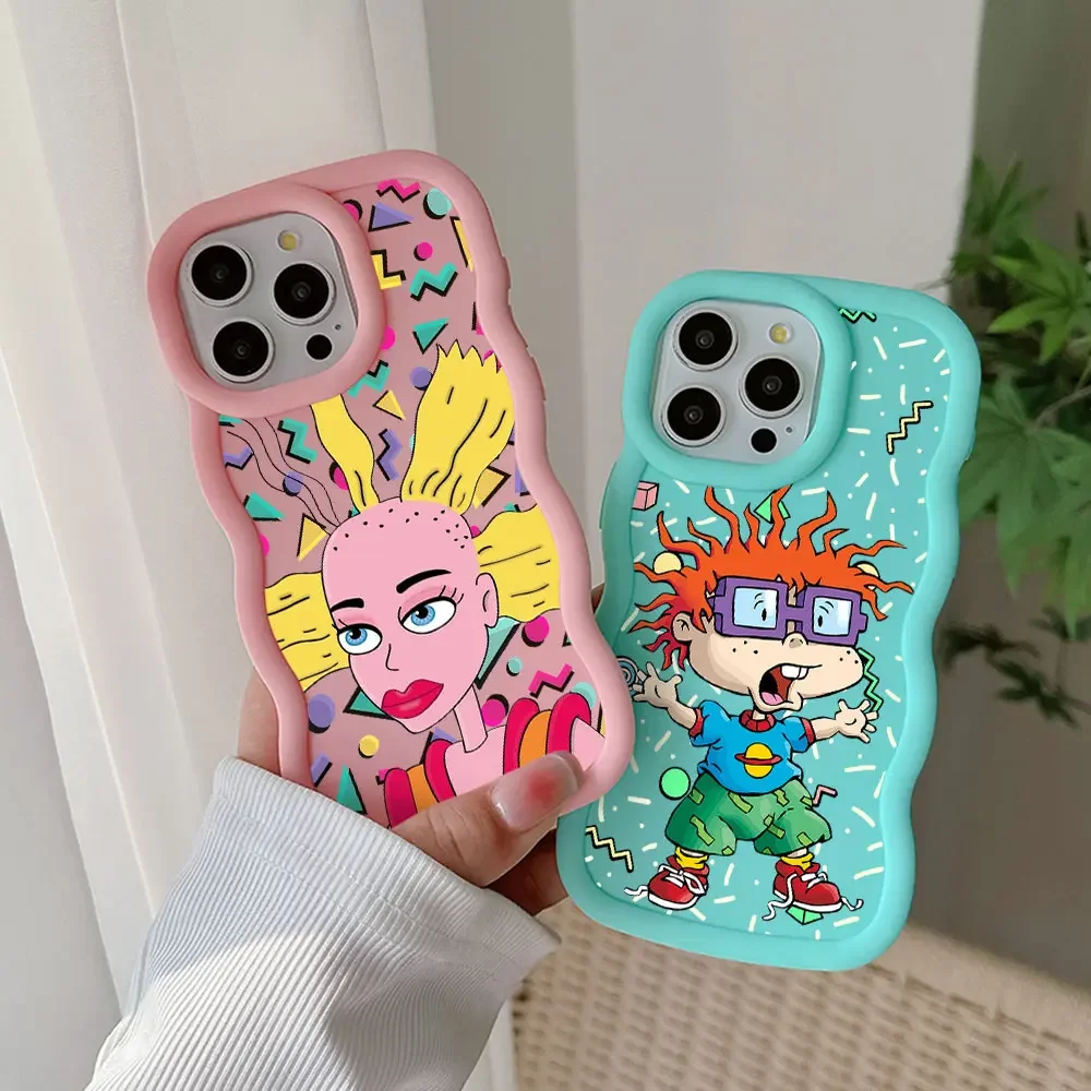 Candy Color Soft TPU Back Cover Rugrats Phone Case for IPhone 15 14 13 12 11 Pro Max XR XS X 7 8 Plus SE20