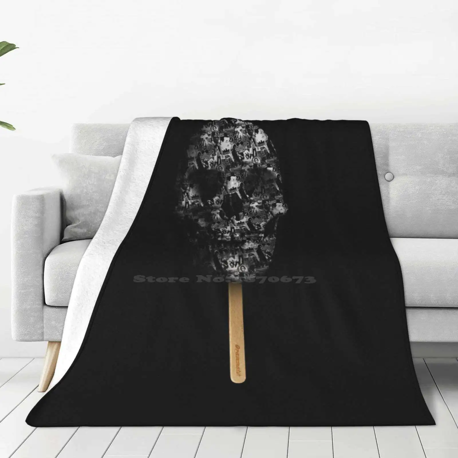 Skull Pop Super Warm Soft Blankets Throw On Sofa/Bed/Travel Grammatik Popsicle Skull