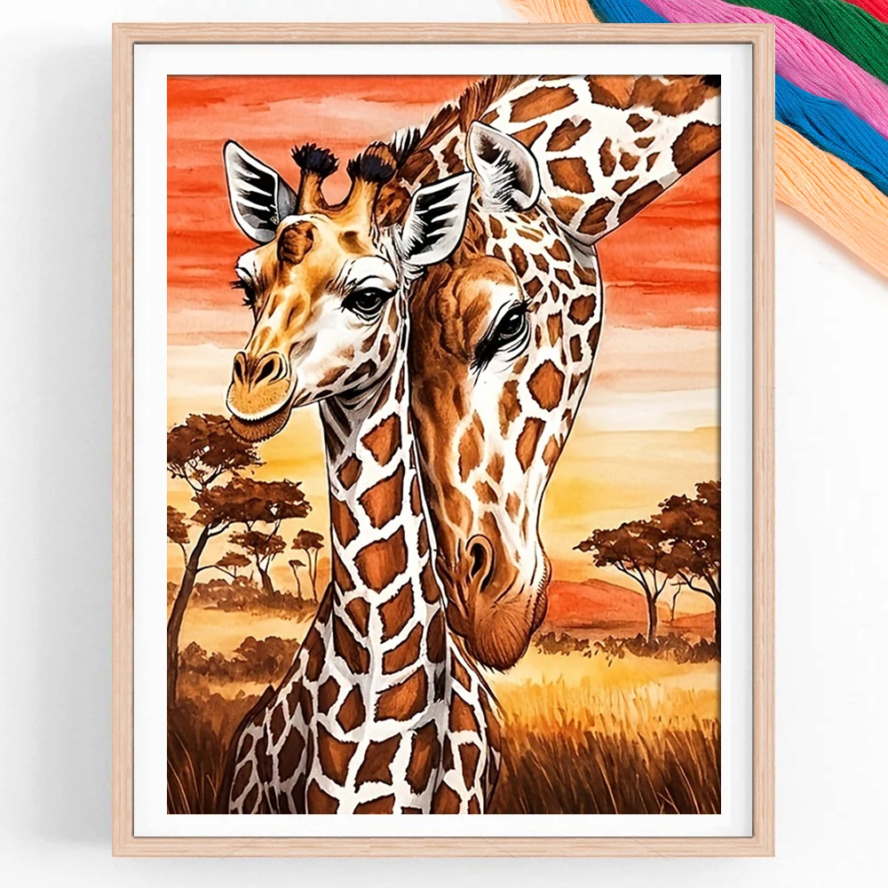 Embroidery Tas - Kit Punto Croce Giraffa: Set Ricamo