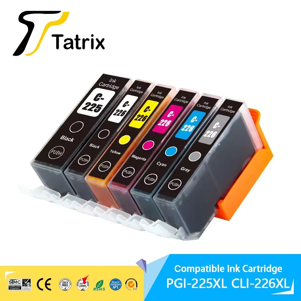 PGI-225 PGI225 CLI-226 CLI226 Compatible Printer Ink Cartridge for Canon PIXMA MG6110/6120/6120Refurbished/6220/8120 Cartuchos