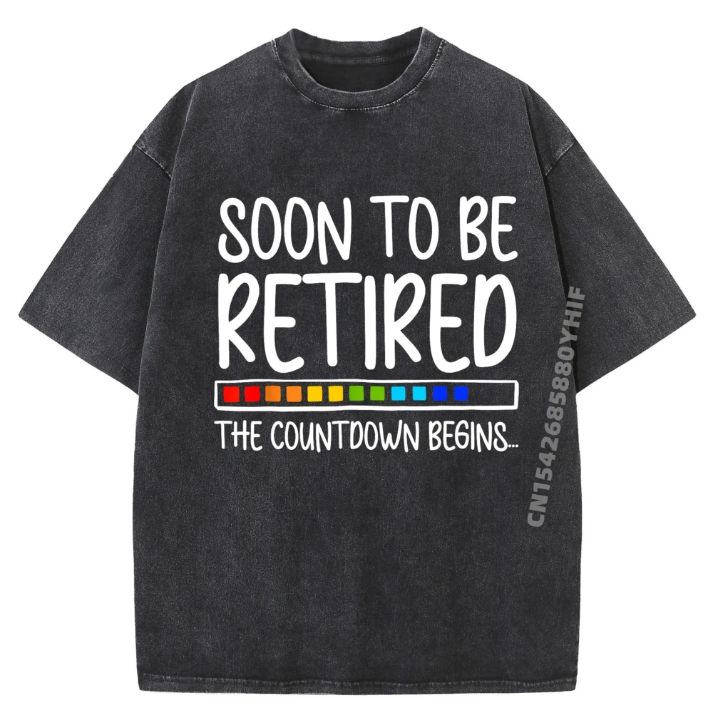 

Забавный звук, чтобы быть на пенсии, обратный отсчет начинается на пенсию, черная футболка, мужские топы с принтом, стираная одежда для отдыха