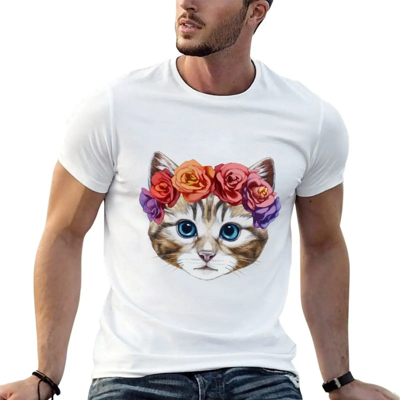 

Kitten T-Shirt men t shirt cotton 100% man t shirts high quality luxury brand man tshirt T-shirt