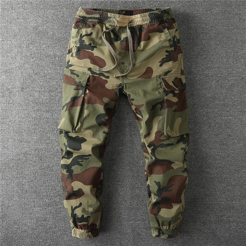 Autumn New Men's Casual Pants Plus Size Loose Tactical Camouflage Cargo Pants Spring Leisure Pants Outdoor Jogger Pants