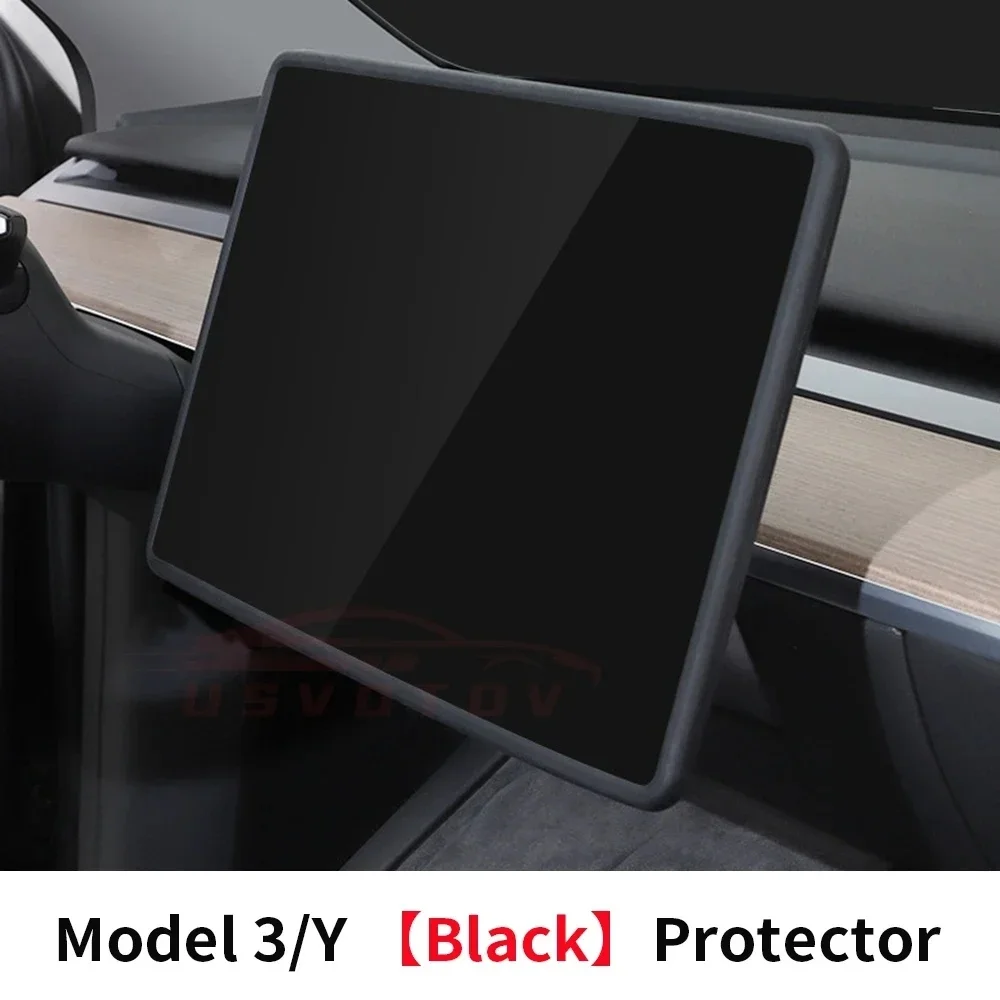 

For Tesla Model 3 Y Highland Screen Protector Silicone Frame Display Edge Body Cover Central Control Accessories 2025 2024 2023