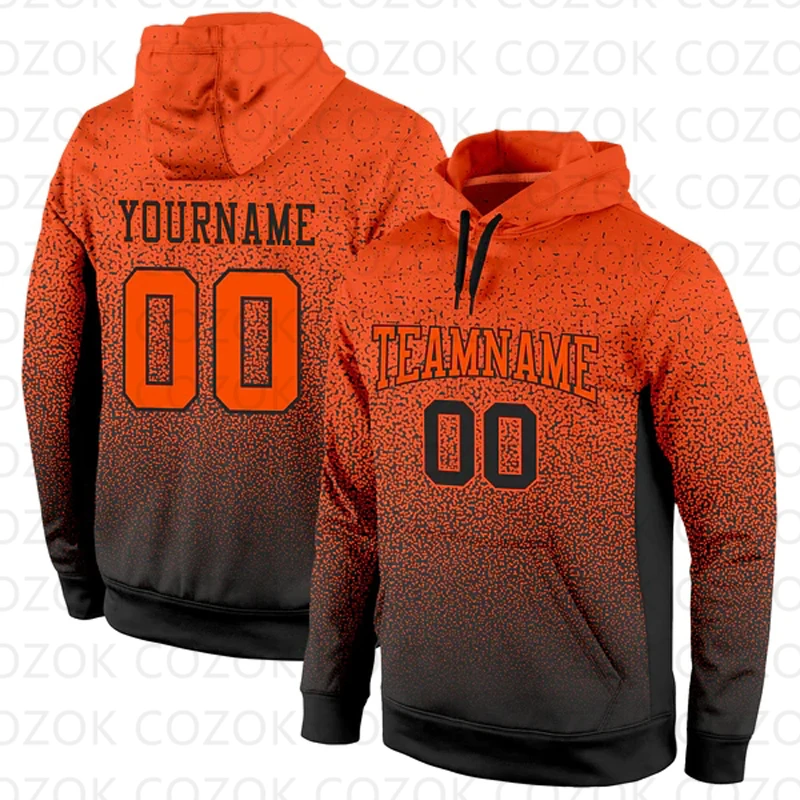 Customized Hoodies Orange Dot Colour Jersey 3D Printed  Unisex Pullovers Hoodie Casual Sweatshirts