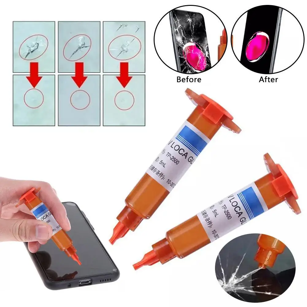 5/10ml Super Strong Glue Adhesive UV Glue Optical Clear Screen Repair For Lcd Glass Broken Crack Mobile Phone Screen Repair Tool