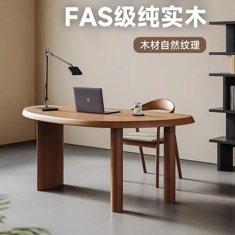 Nordic Solid Wood Computer Desk Minimalist Italian Design Small Workbench for Home Bedroom Office Study