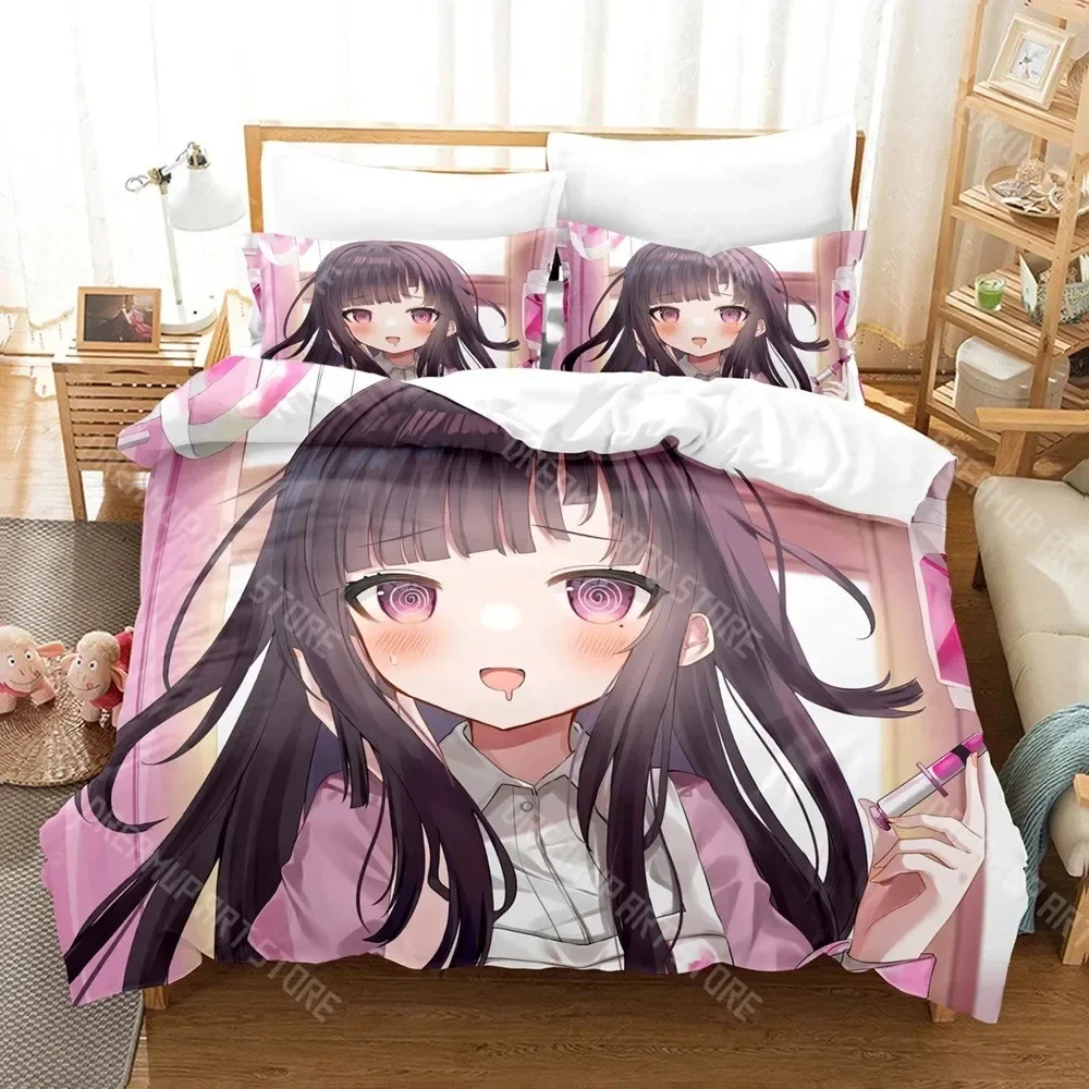 

Комплект постельного белья 3D аниме Danganronpa, пододеяльник, комплект постельного белья, пододеяльник, наволочка, King Queen Twin Size для мальчиков и девочек, взрослых - A