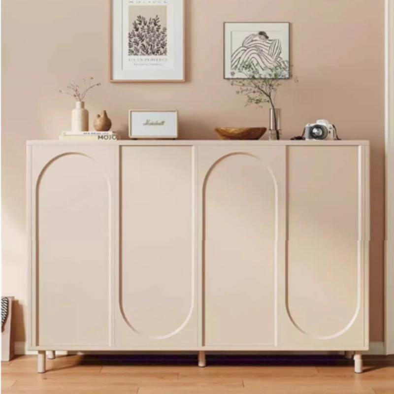 Cream style dining side cabinet integrated living room household kitchen cabinet locker storage sideboard weiß Furniture
