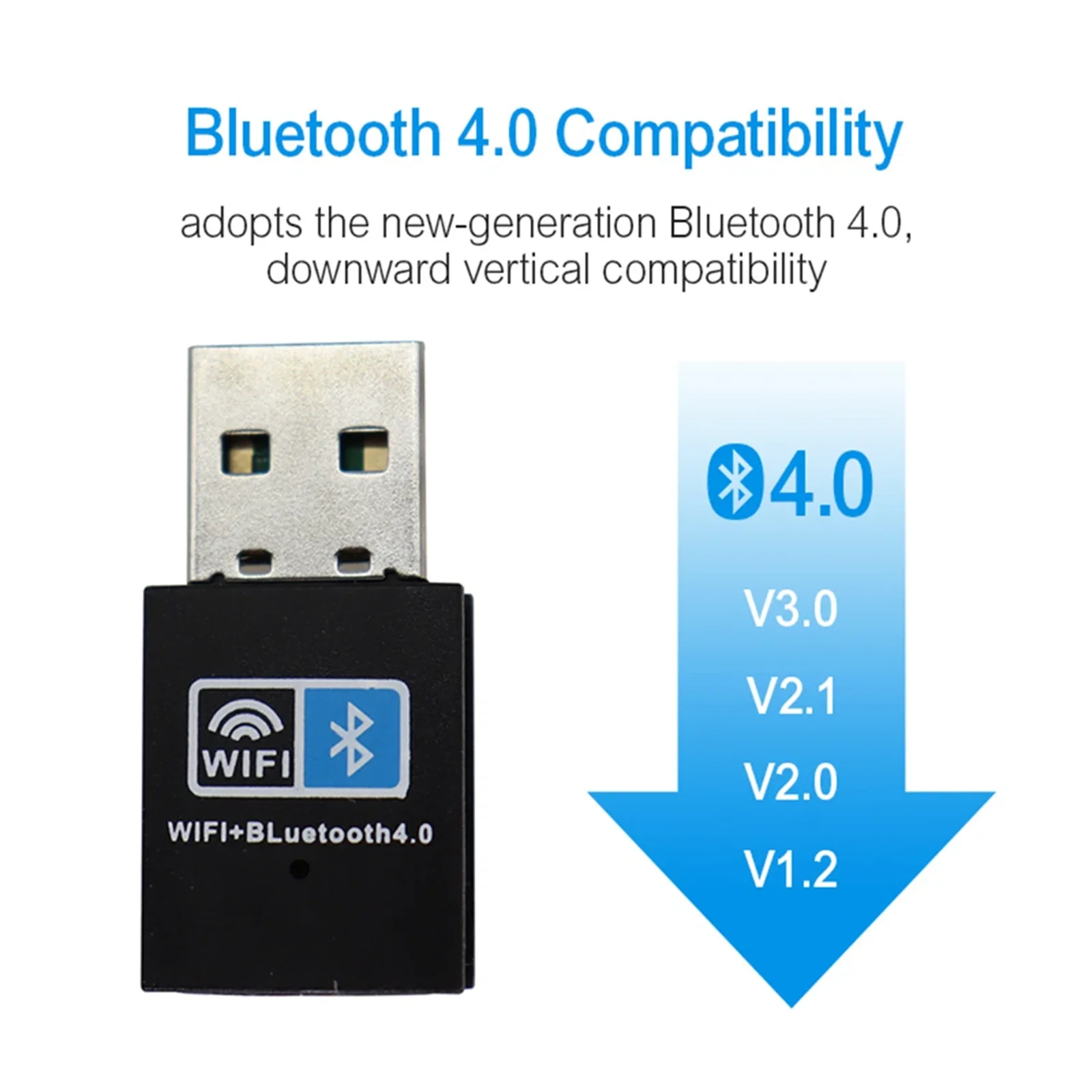 Mini clé adaptateur USB WiFi sans fil, 150 Mbps, carte réseau Internet, dongle récepteur Bluetooth pour PC, ordinateur portable, ordinateur de bureau