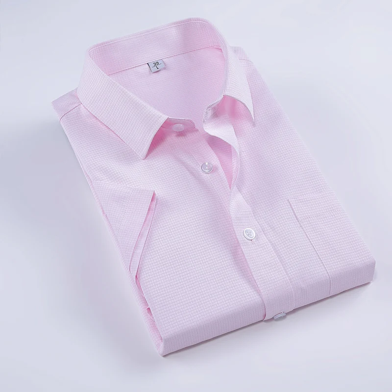 

Деловая мужская одежда в стиле преппи с отложным воротником, летняя Однотонная рубашка с карманами на пуговицах, кардиган, повседневные деловые Топы