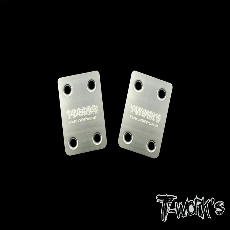 Original T works TO-220-MBX8 Stainless Steel Rear Chassis Skid Protector ( Mugen MBX-8/Mugen MBX8 ECO/ Mugen MBX8R) 2pcs Rc part