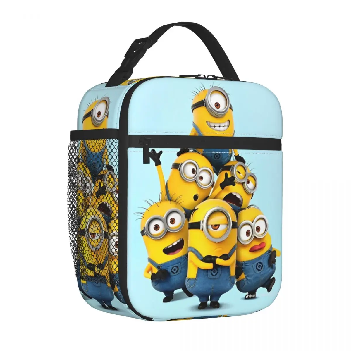 Cure   Minions Insulated Lunch Bags High Capacity Reusable Thermal Bag Tote Lunch Box Beach Picnic Food Handbags