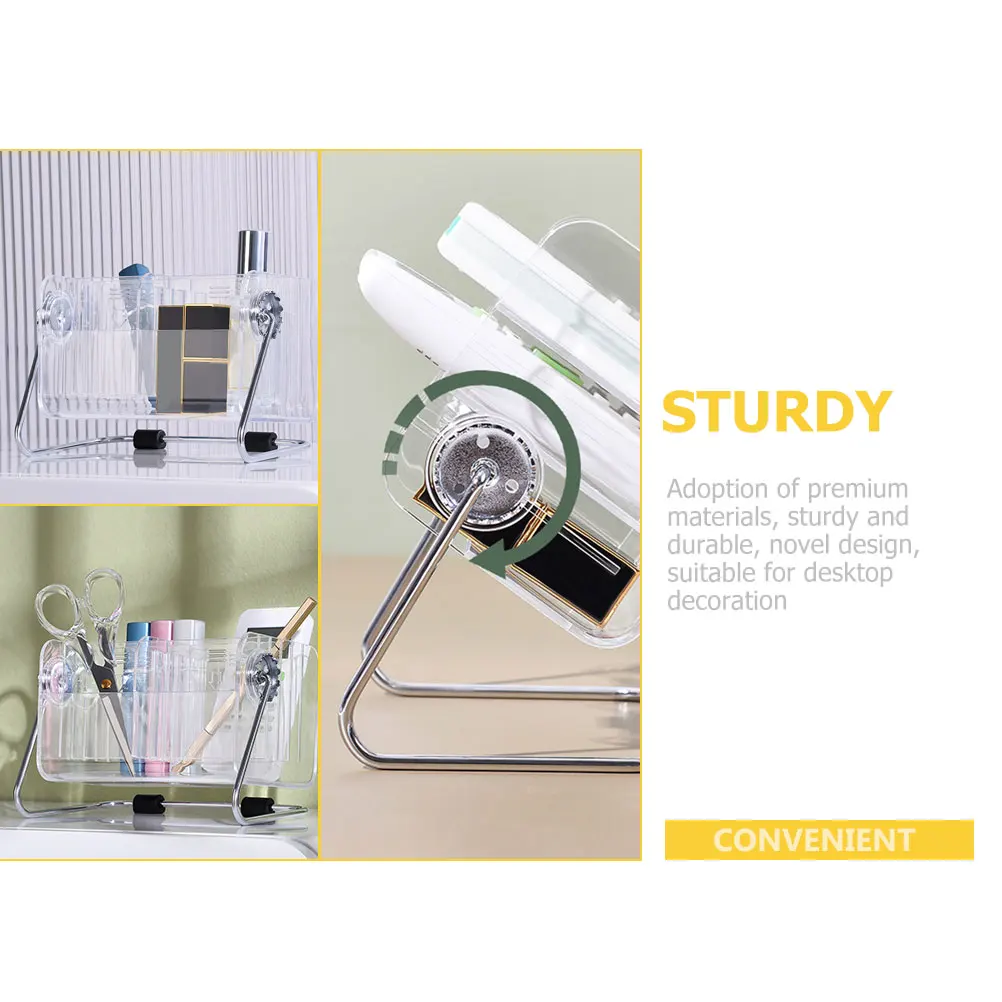 

Acrylic Storage Box Desktop Organizer Basket Jewelry Clear Display Holder Remote