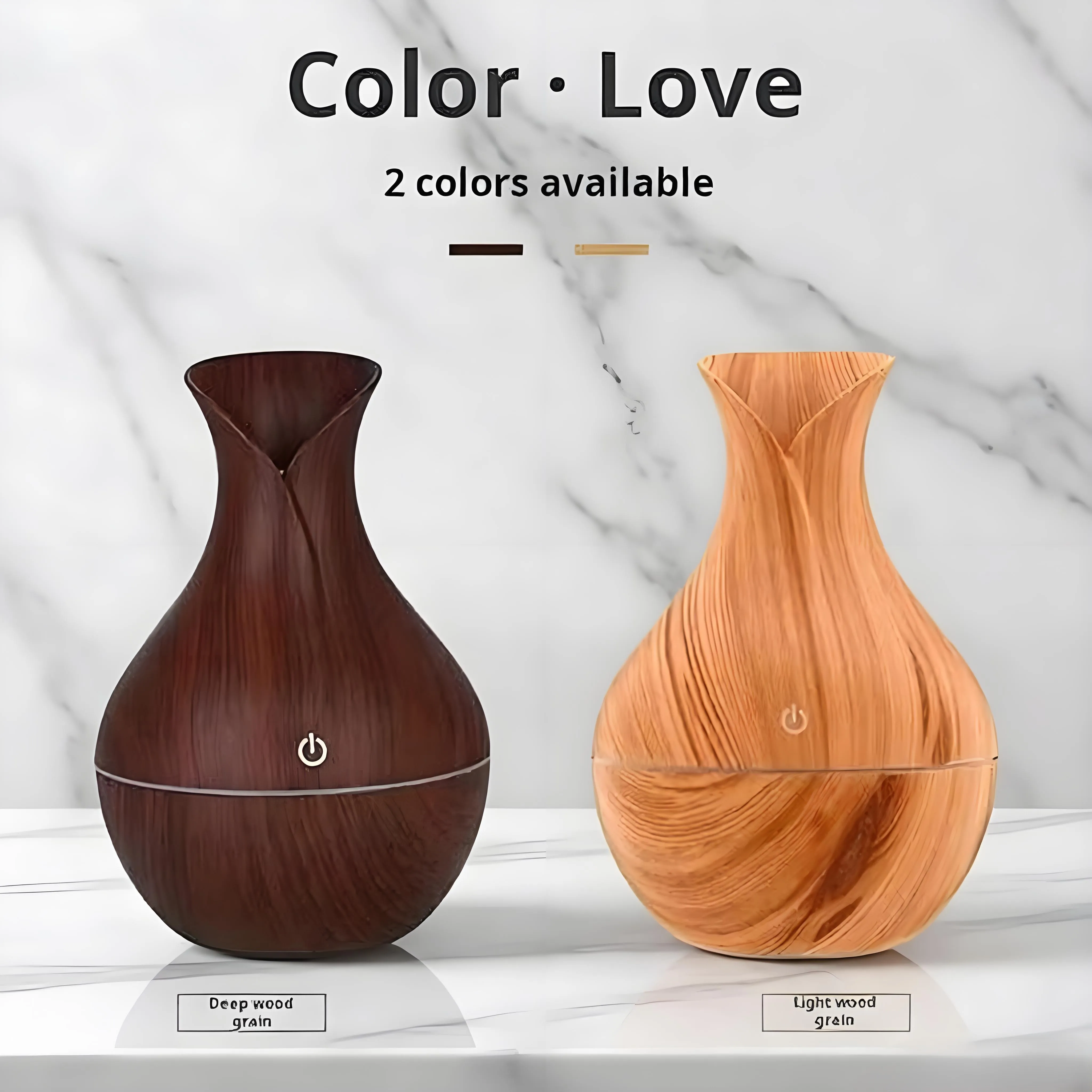 Mini Portable Ultrasonic Humidifier Wood Grain Design for Desktop Bedroom Student Office Quiet Home Car Use New Model