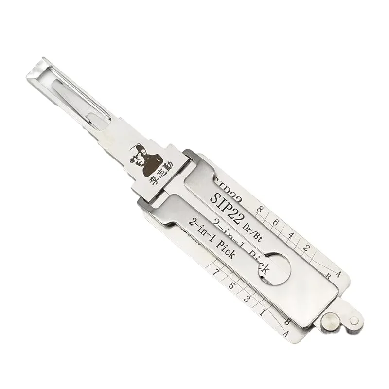 Original Lishi SIP22 2 in 1 Lock Pick Decoder Ignition Car Door Open for Fiat Model Vertical Milling