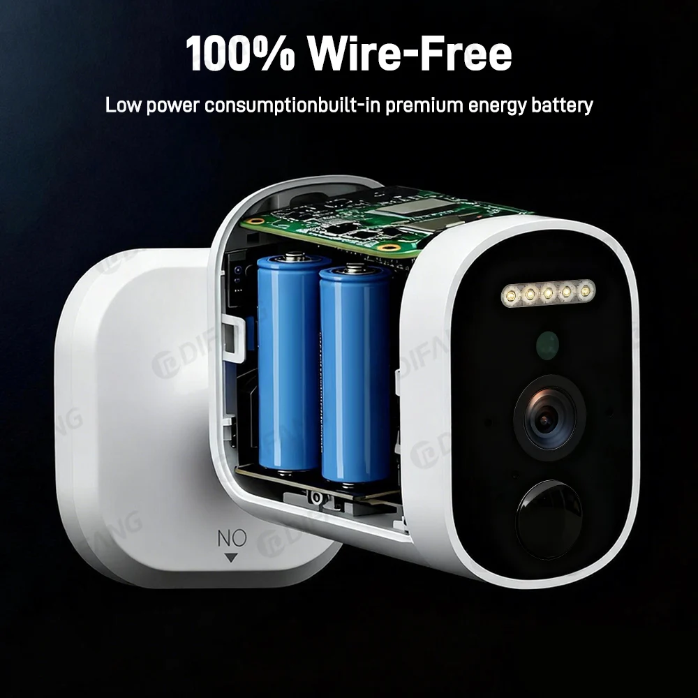 

4G Battery Camera Wirsless In/Outdoor 2K 5400mAh Battery Powered Surveillance Camera AI Motion Detection Night Vision CCTV Cam