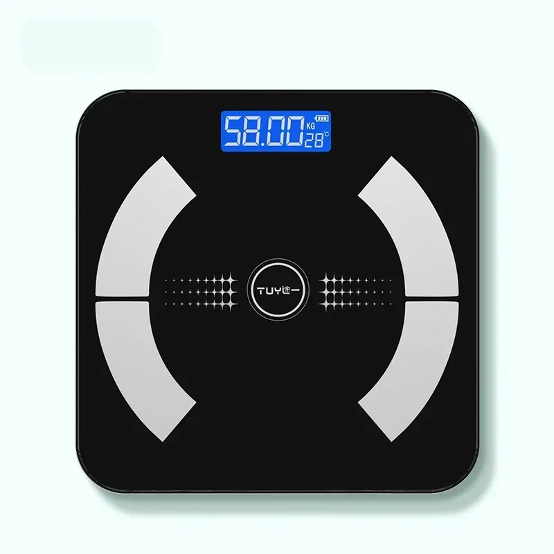 Bluetooth Smart Body Fat Scale Digital Body Weighing Scale with LCD Screen Electronic Weighing BMI Composition Analyzer Tools