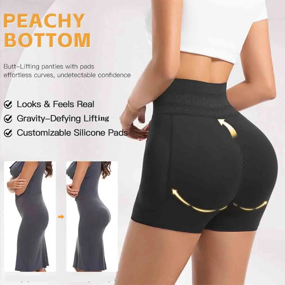 Hip Enhancer Shapewear Panties Women High Waist Body Shaper Butt Pad Underwear Removable Hip Pads