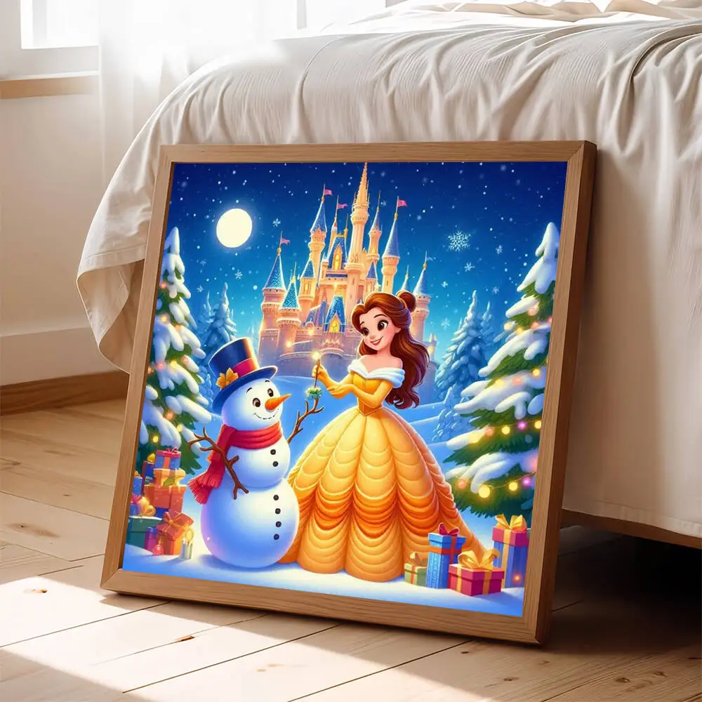 

Дисней DIY алмазная живопись красавица принцесса мультфильм полная дрель вышивка Рождественская мозаика Красавица и чудовище украшение дома