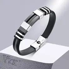 Men's Stainless Steel Black Wristband #3