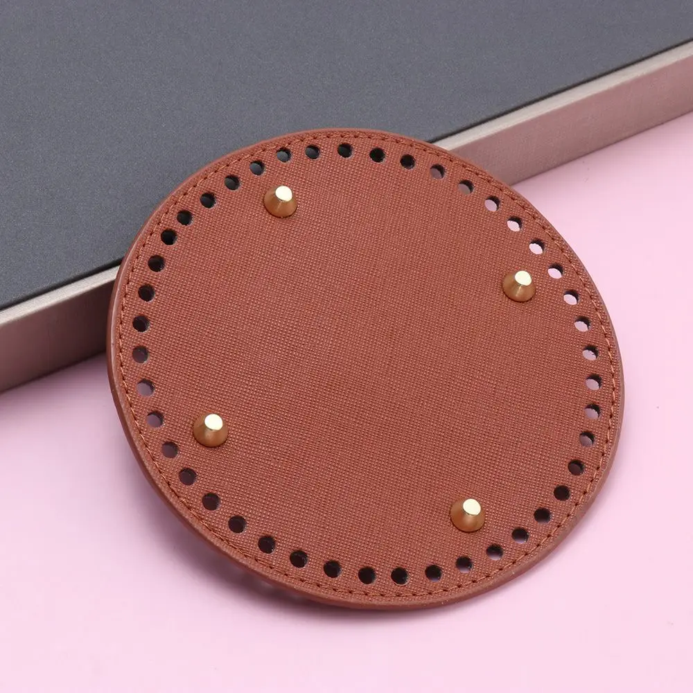 Materiaal DIY gehaakte tas met 52 gaten lange tasbodem voor gebreide tas PU lederen tasaccessoires