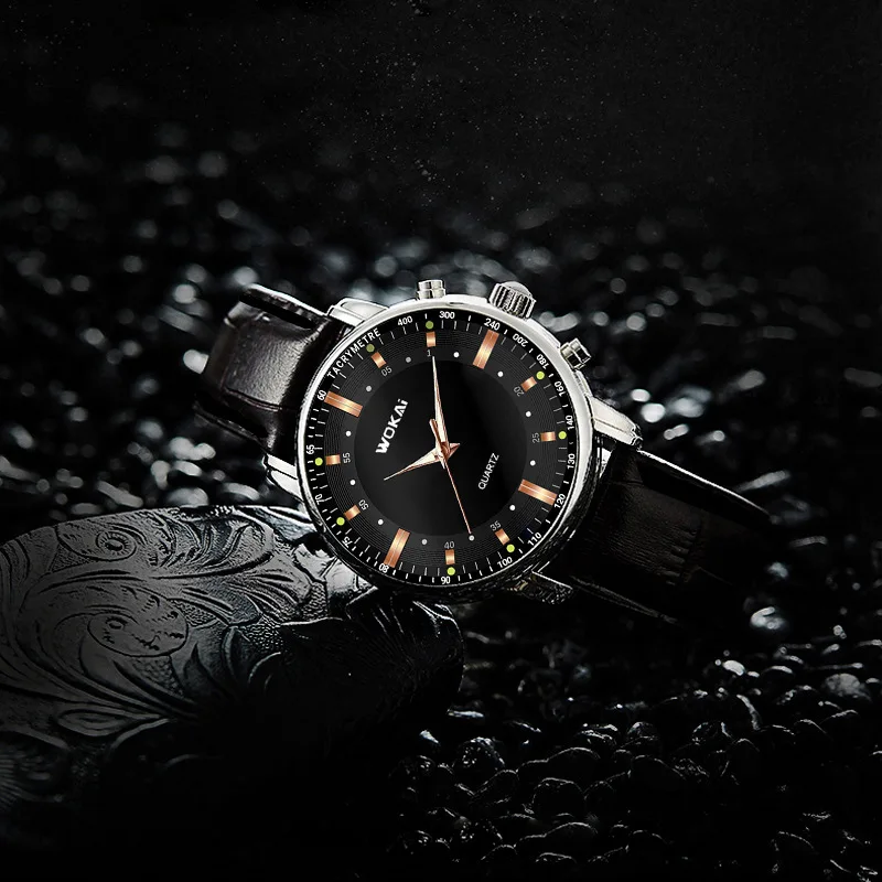 Fashion Male Clock Mens Casual Wristwatch Elegant Blue Quartz Leather Strap Watches Clock Gift Masculino Relogio Reloj Hombre