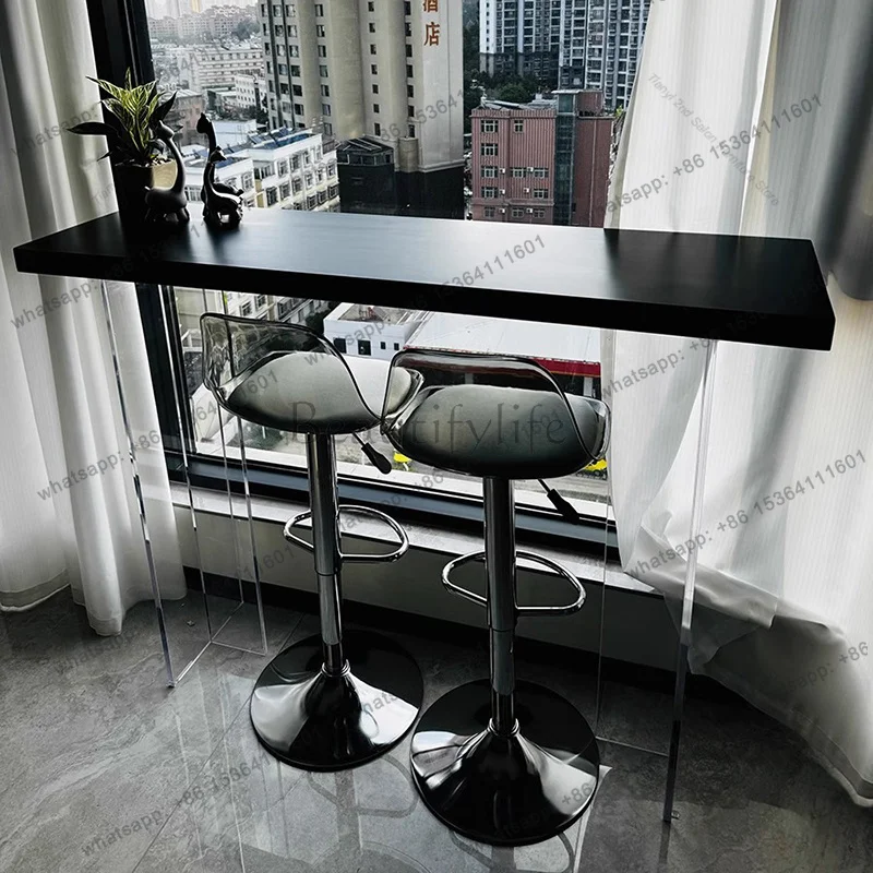Factory Direct Sales Dining Fishing Bar Table Side Kitchen High Kayak Bar Table Reception Desk Mesa Coffee Bistro Restaurant Fur