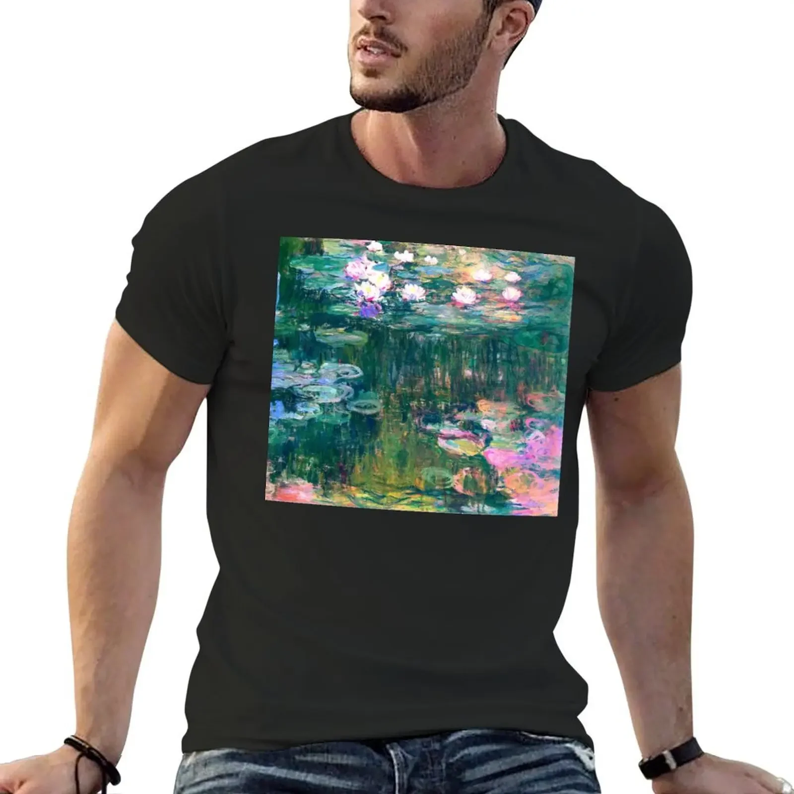 Water Lilies monet T-Shirt cheap stuff boys whites shirts graphic tee men