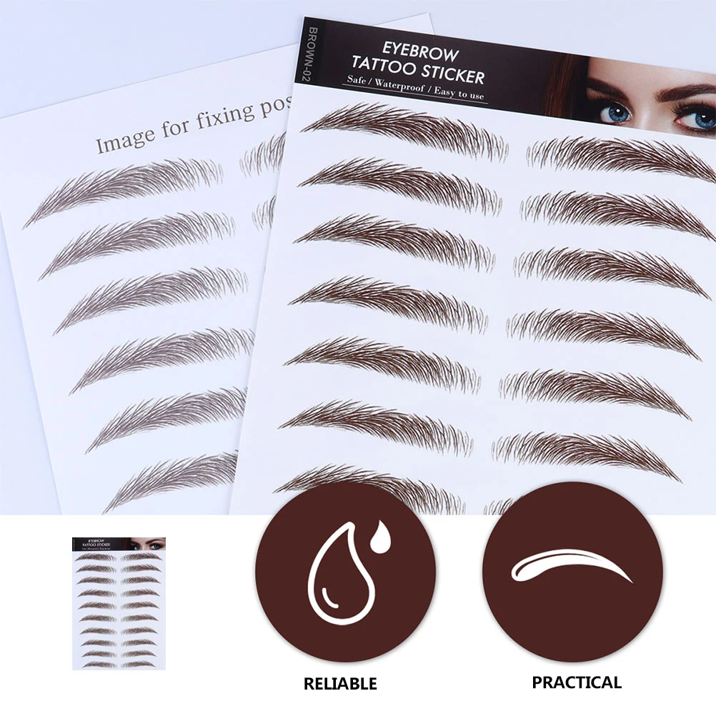 

5 шт. водонепроницаемые наклейки для бровей, накладные брови, косметические наращивания