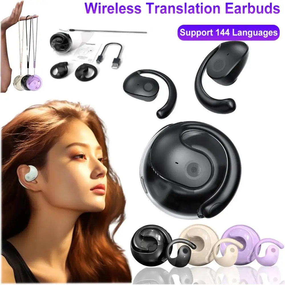 144 Languages Translator Bluetooth Earphones AI Real-time Translation Earbuds Wireless Headphones For Translation Earbuds