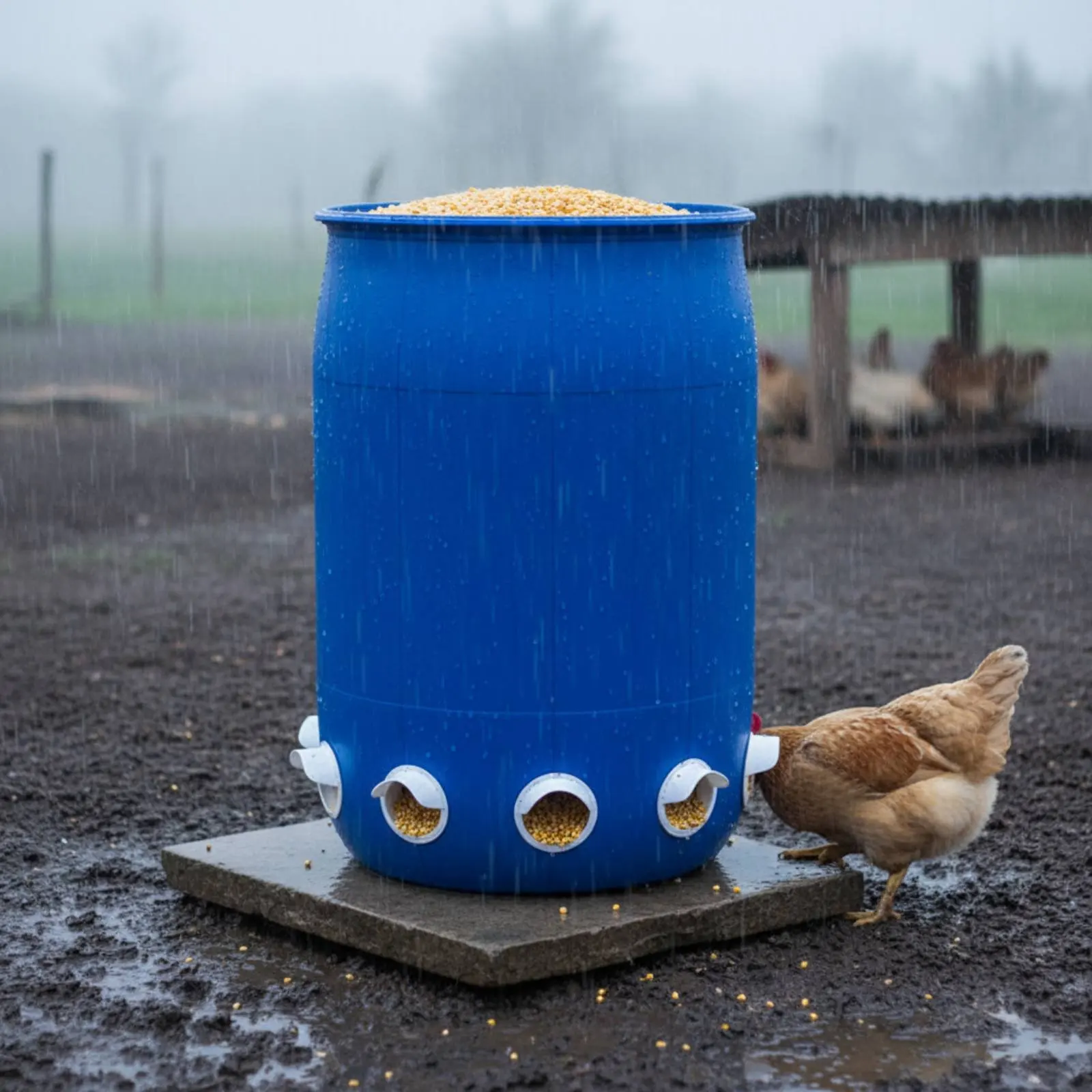 

Automatic Weight-Based Feeder Nourishment Saving DIY Chicken Feeder Kit Farm Supply Weatherproof Weather-Resistant for Backyard