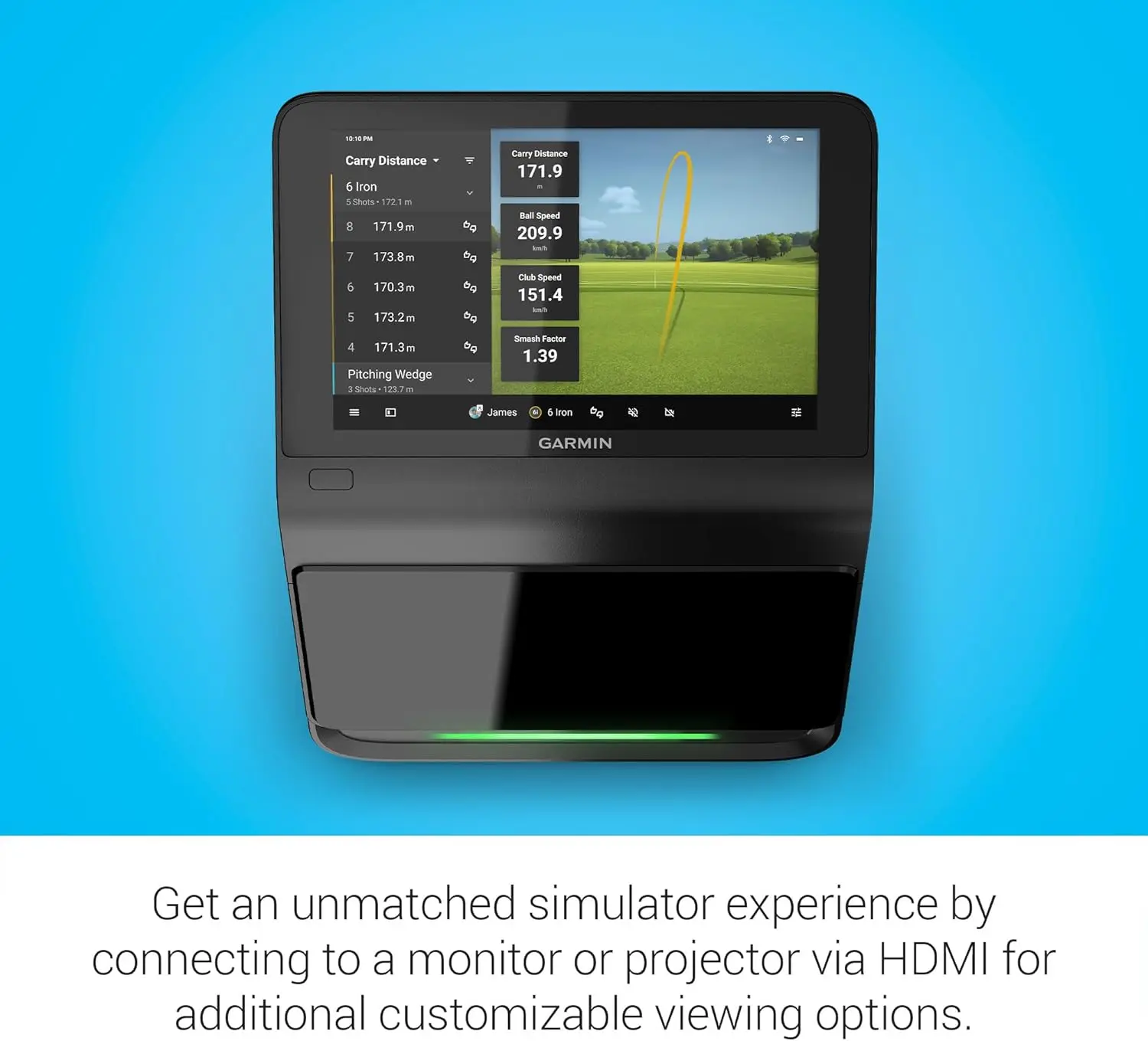 Garmin Approach R50 Golf Launch Monitor 10 بوصة تعمل باللمس Simulator Premium Golf Training Device #6