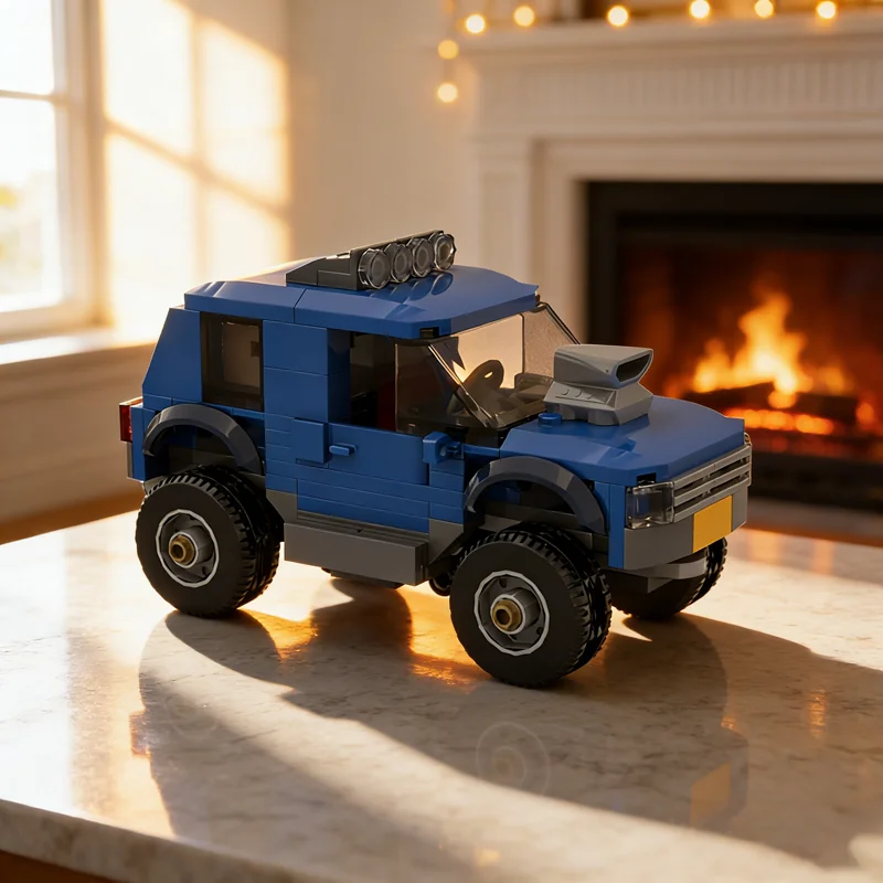 

169pcs MOC Racers Blue SUV Model Building Blocks Architecture Assemble DIY Toy Festival Gift Creative Brick Idea Education