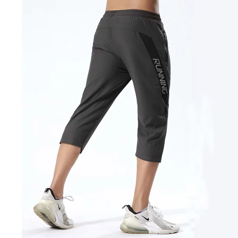 Men\'s 3/4 Sports Pants Running Shorts Gym Wear Fitness Workout  Tennis Basketball Soccer Training Leggings