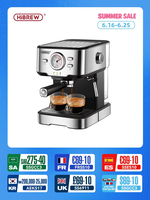 HiBREW Coffee Machine Cafetera 20 Bar Espresso inox Semi Automatic Expresso Cappuccino Hot Water Steam Temperature Display H5