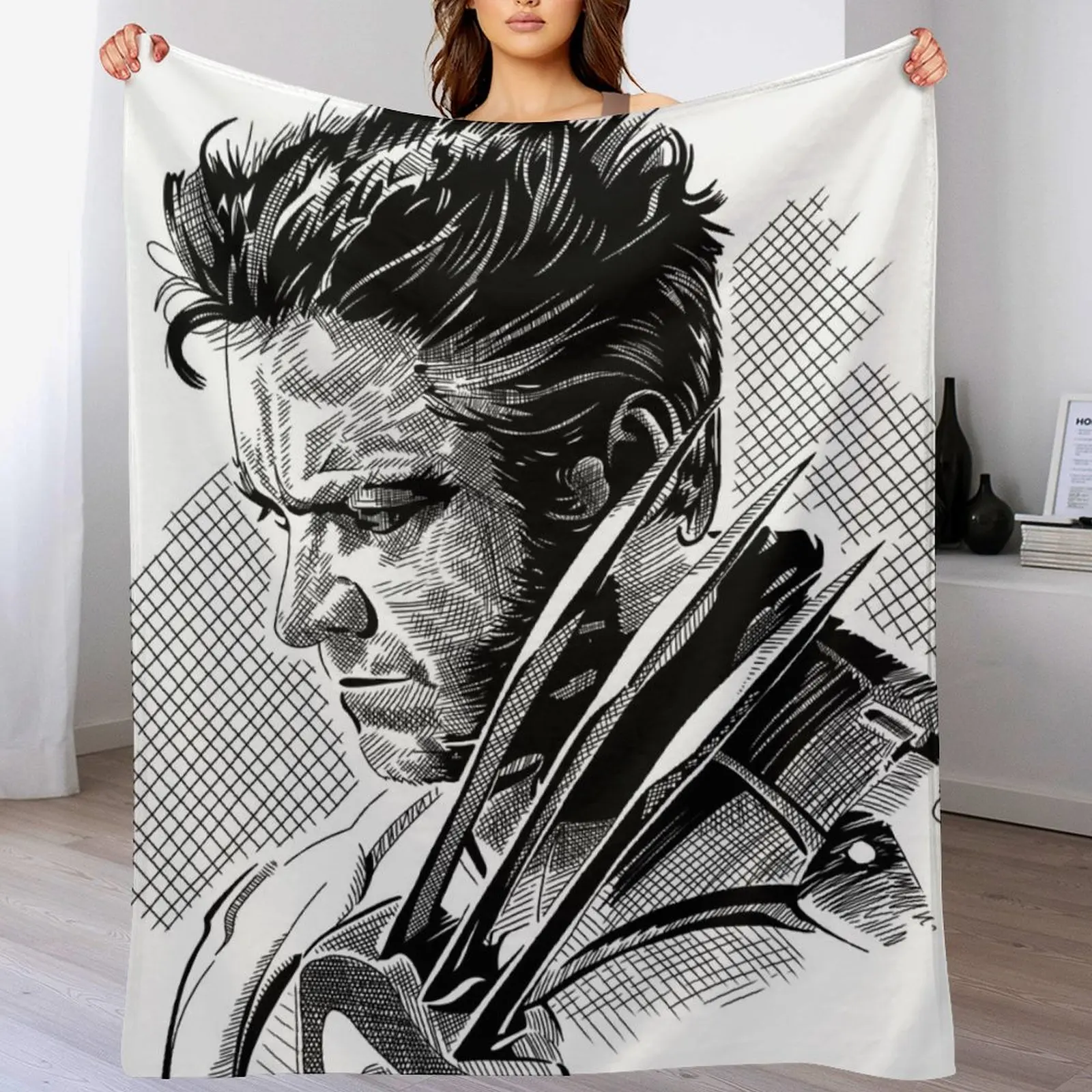 

Hugh Jackmans LOGAN Throw Blanket Decoratives Soft Plaid Sofa Cute Blankets