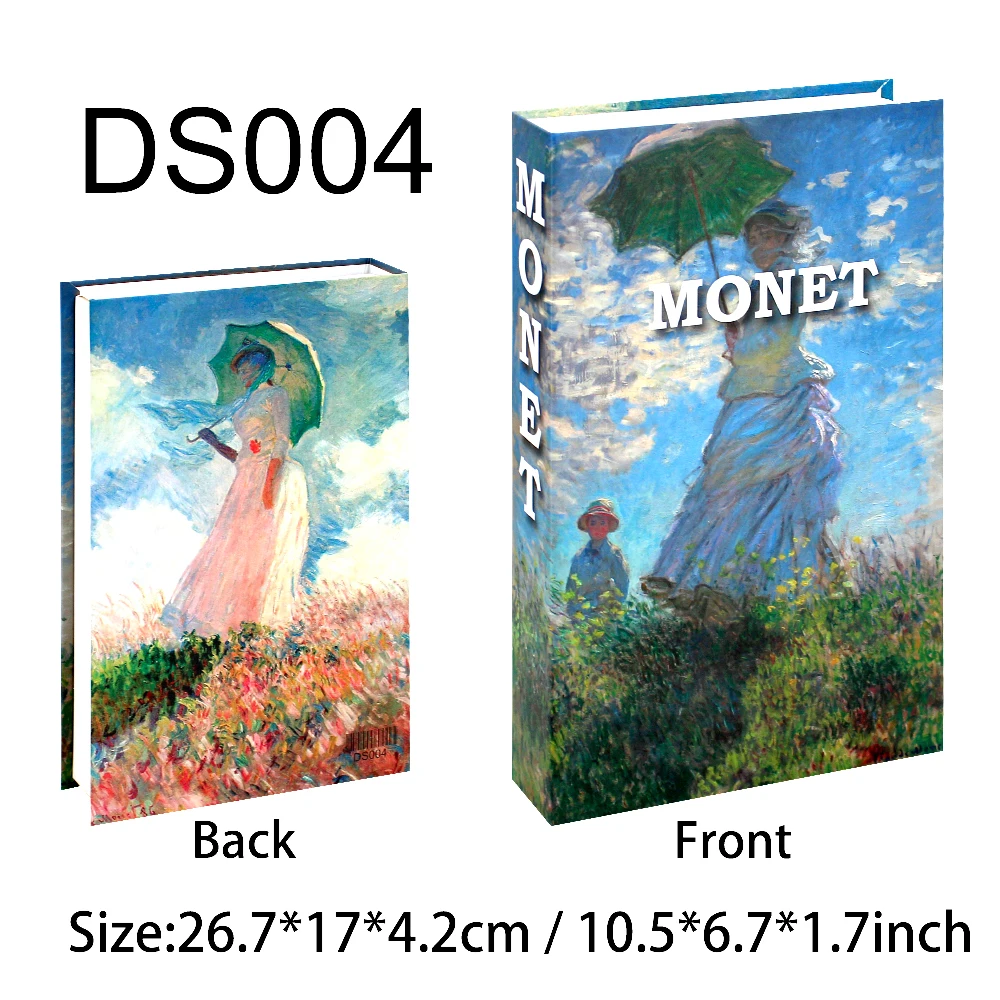 Beautifully Oil Painting Style Luxury Decoration Books Monet Van Gogh Paintings Fake Book Hotel Coffee Table Decor Prop Book